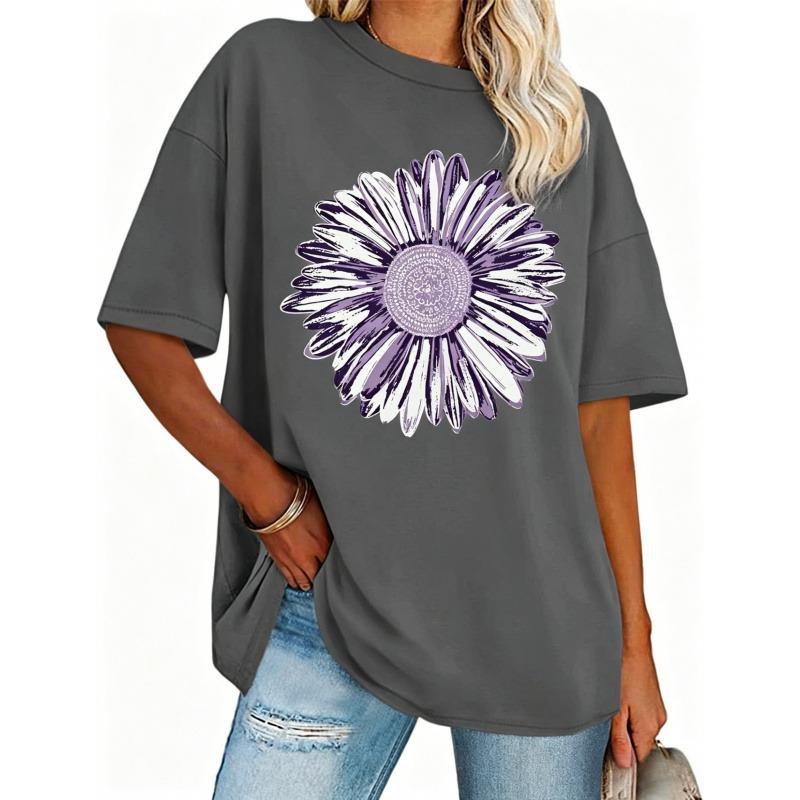 100% Cotton,Womens Oversized Short Sleeve,Crew Neck Short Sleeve T-Shirt Tops ,Printed T-shirt Solid Basic Tee,Oversized T-Shirts,Unisex,Basic,versatile