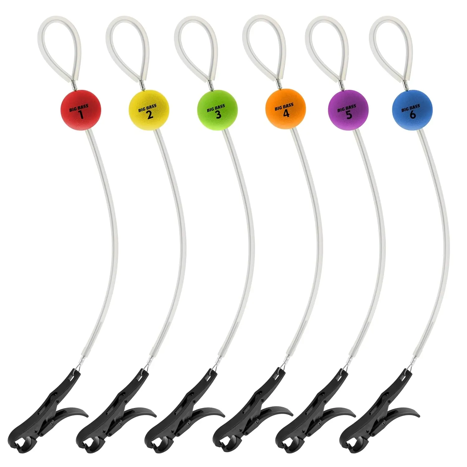 Tags for Bass Fishing, Fish Culling System with 6 Color-Coded Tags, No Puncture Style Tournament Bass Fishing Accessories