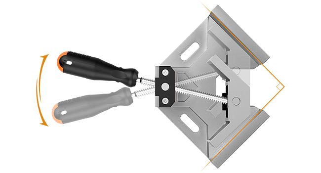 Right Angle Clamp, Housolution [4 PACK] Single Handle 90° Aluminum Alloy Corner Clamp, Clamps for Woodworking Adjustable Swing Jaw, Woodworking Tools Photo Frame Vise Holder, Gifts for Men Dad