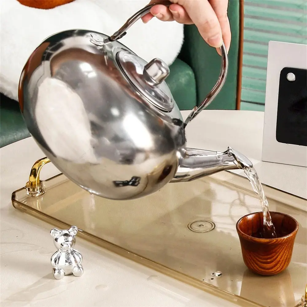 Stainless Steel Teapot with Whistle Feature, Durable Tea Pot Design, Tea Pot for Stove, Ideal for Brewing Delicious Tea, Perfect Gift for Tea Enthusiasts, Teapot for Stovetop