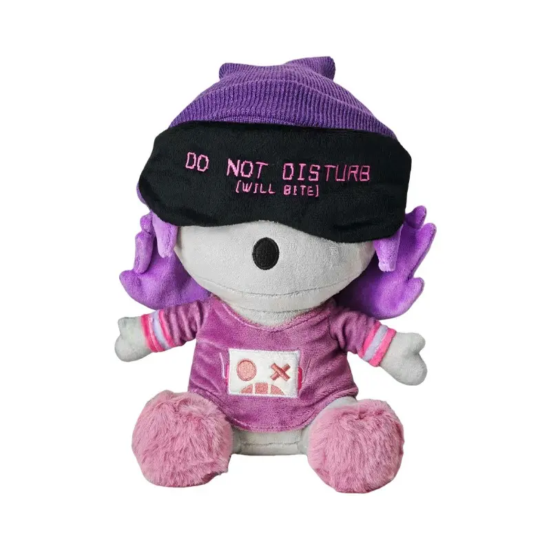 Murder Drones Full Themed Robot Drone Plush Kit - Sci-Fi Mechanical Stuffed Doll, Iconic X-Shaped Glowing Eyes, Matching Accessories, Exclusive Outfits, Non-Toxic Odorless Filling, Animation Fans Collectible, Desktop Display, Exclusive Themed Outfits