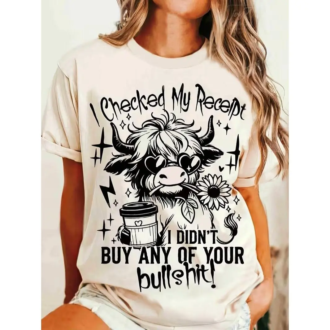 Interesting Cow-Themed Stylish Shirts for Purchase, Adorable Cow T-Shirts for, And Humorous Shirts,unisex summer clothing, summer outfits women,summer outfits men,Relaxed Fit,Soft,Breathable,highland cow sassy tee
