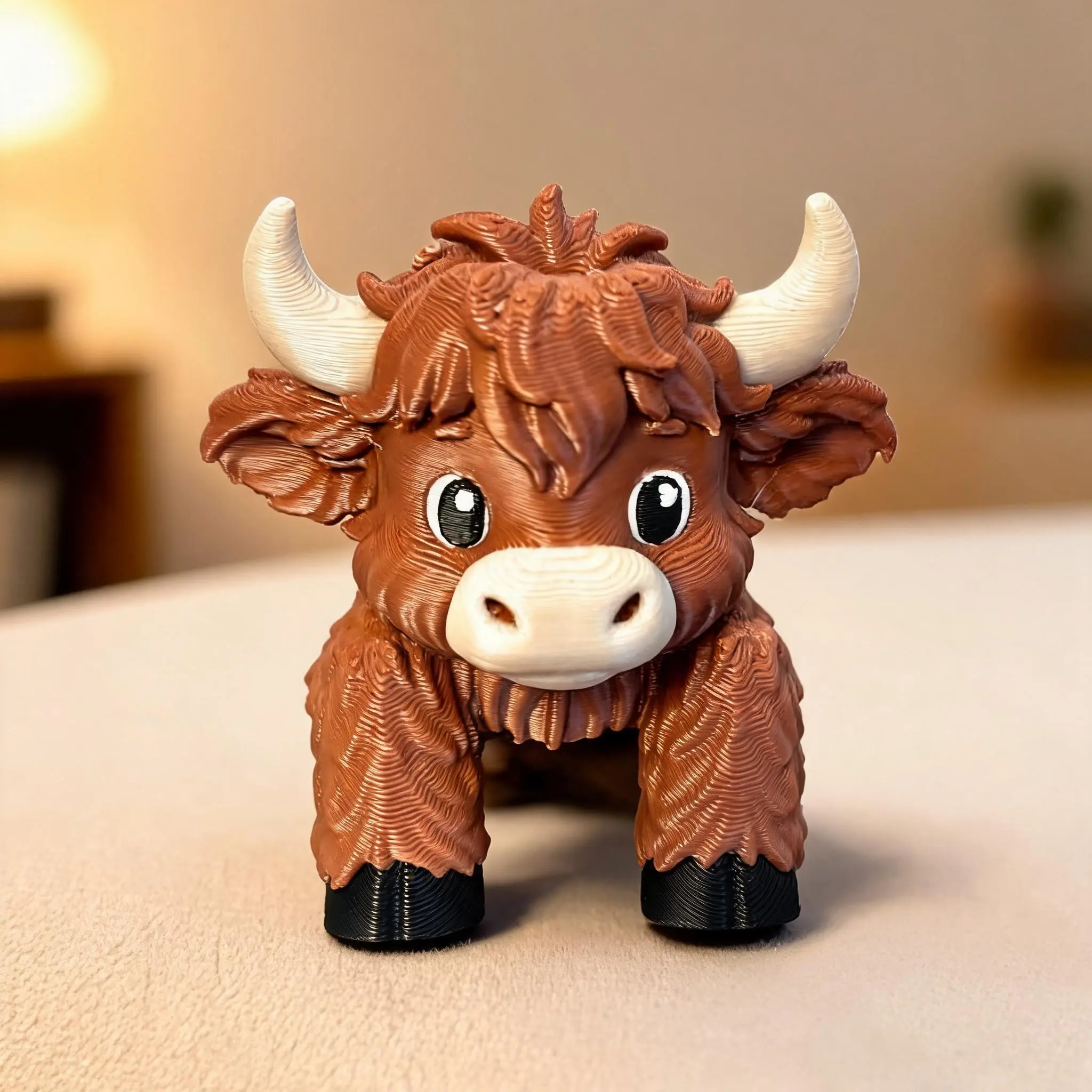 3D Printed Highland Cow Monitor Buddy and Screen Sitter, Emotional Support Desk Companion and Office Decor, Work and Study Companion, Stress Relief, Birthday Gifts, Decor Figurine, Desktop Decor, Party Supply, Party Favors, Party Gifts