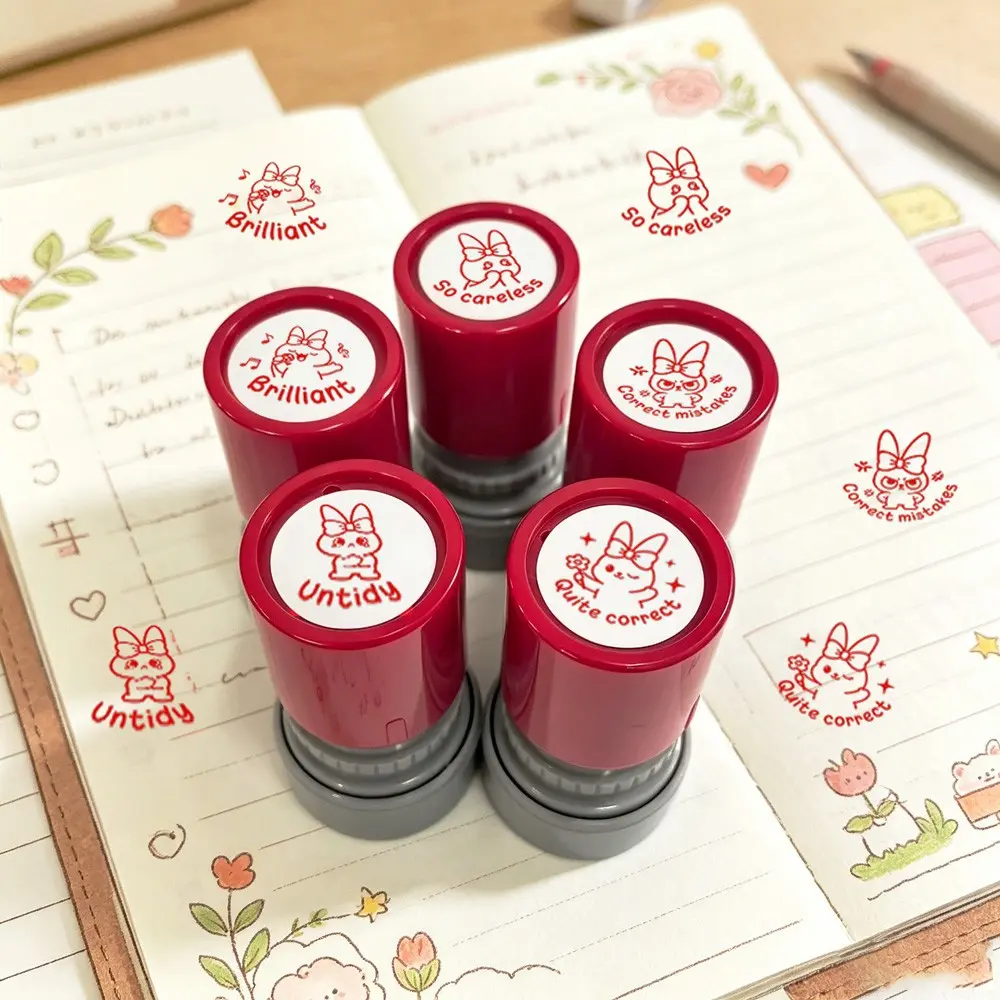Praise Encouragement Stamps, Correct Mistakes, Reward Progress, Homework Grading, Smart & Neat Comments, Rabbit Design, Rabbit Pattern, Home Education, Office Supplies