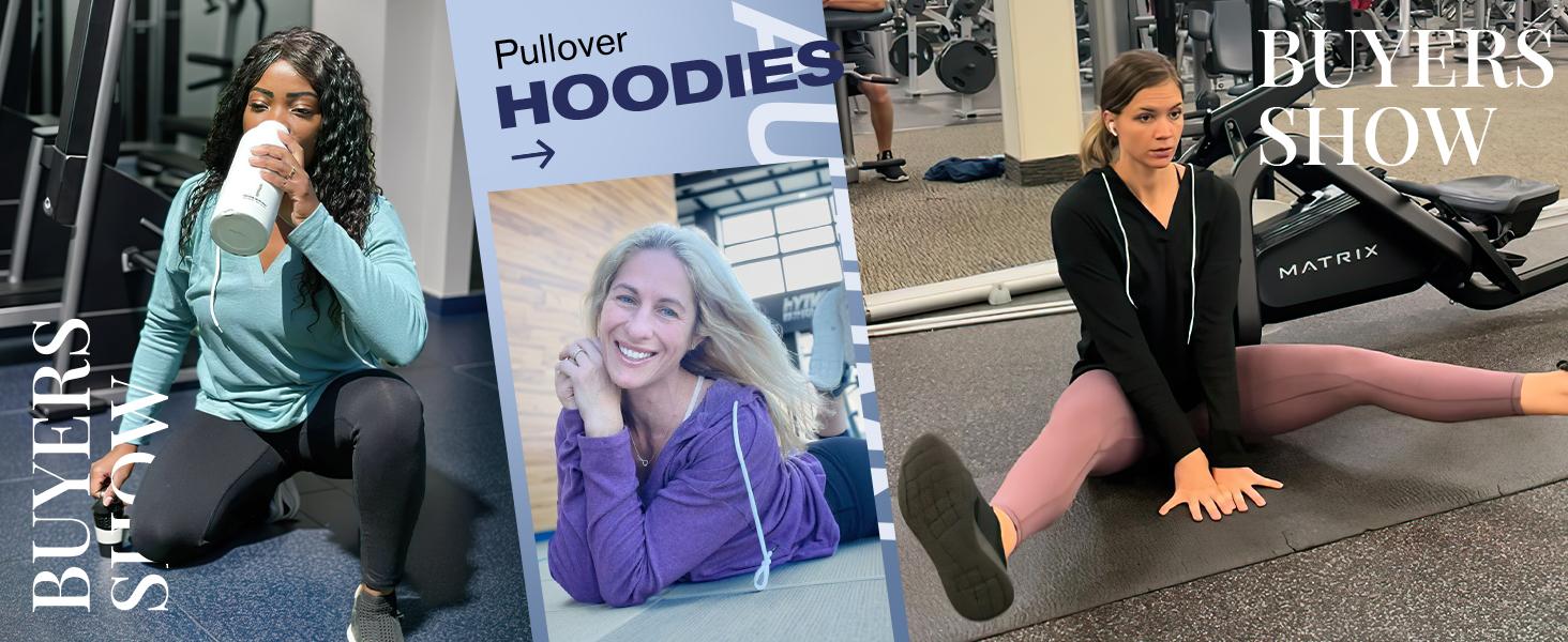 Bofell Womens Fashion Tops Hoodies for Women Pullover Oversized Sweatshirts Long SLeeve Shirts Loose Fit