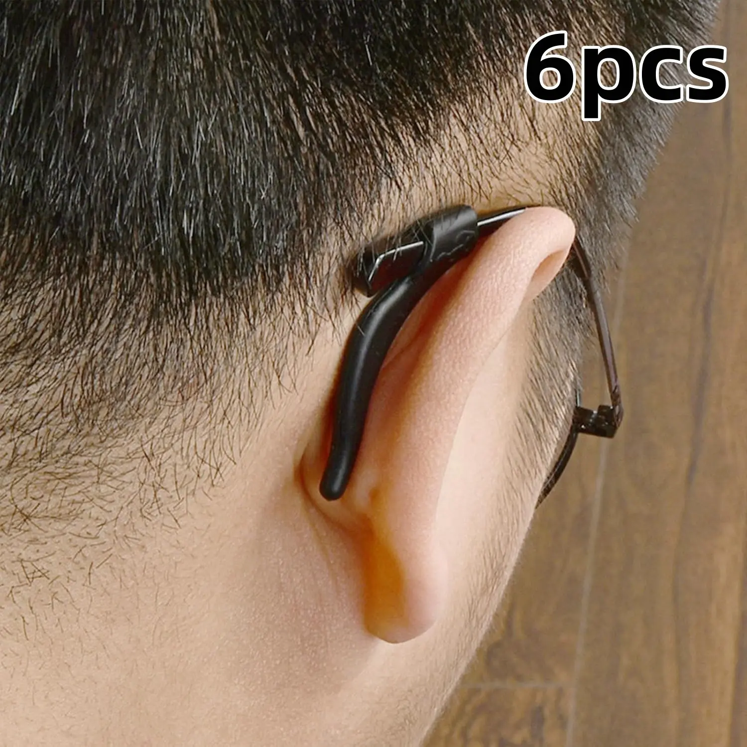 6 Pairs Universal Eyeglass Clips, Ear Clip Style, Glasses Ear Hook, Non-Slip Eye Glass Holder, Suitable for Glasses & Reading Lenses, Sports Eyewear Accessories