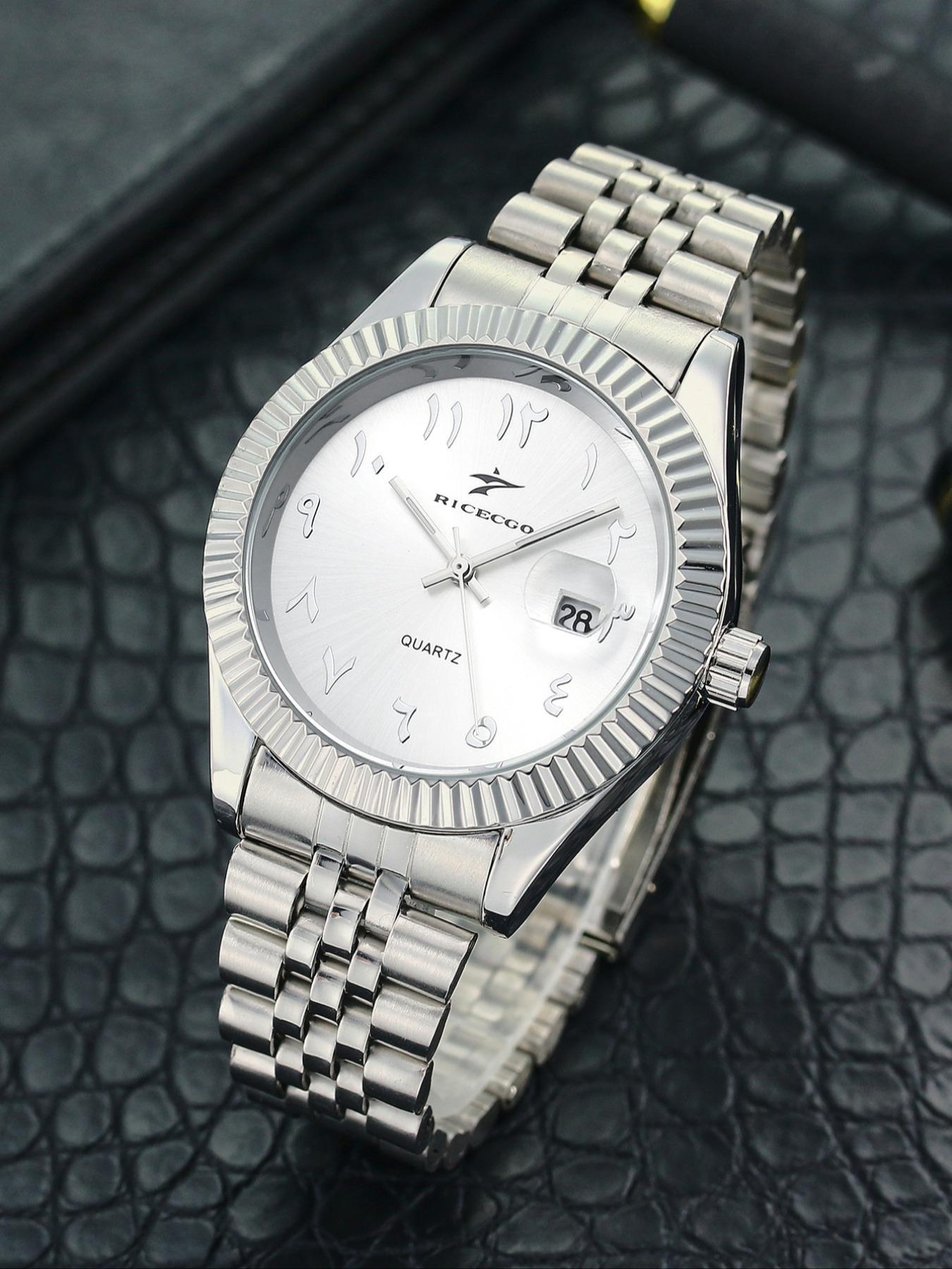 Men's Business Fashion Round Dial Analog Quartz Watch, Fashion Watch for Party, Daily Clothing Decor, Trendy All-match & Exquisite Watch for Birthday Gift with Box, Business Fashion Watches