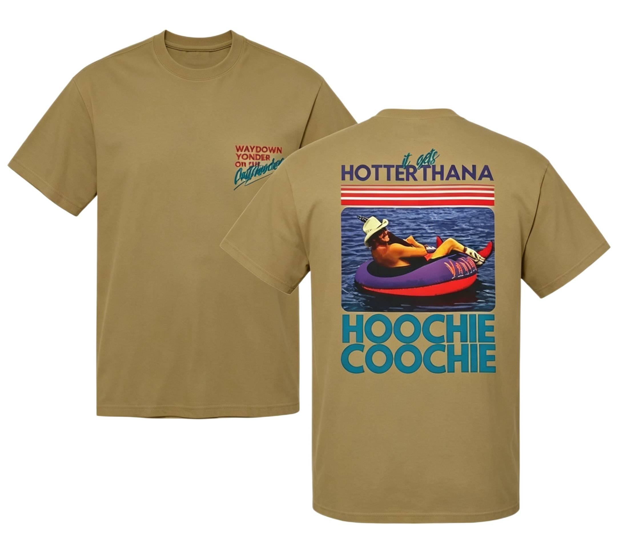 Ship Within 24 Hours Hotter Than a Hoochie Coochie Graphic Shirt Unisex Country Summer Tee Vintage Southern Lake Party Cotton Soft Breathable Festival Outfit Music Vibe Streetwear Top All Sizes For Men Women Daily Wear