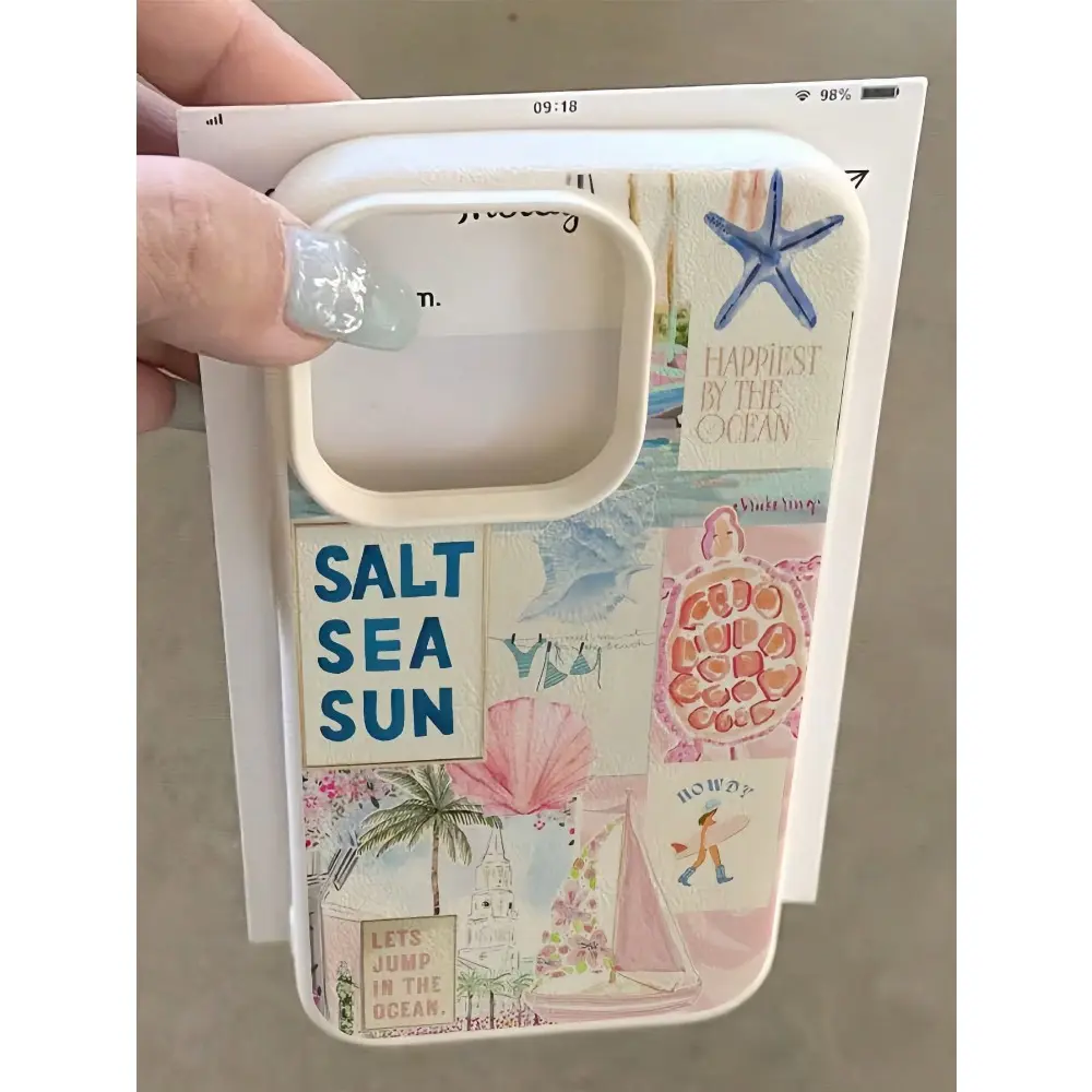 White Blue Ocean Elements Phone Case 1pc White Textured Matte Blue Jellyfish Pattern Phone Case Compatible With IPhone 16 Pro Max 17/16/15/14 Plus Air Series Spring Holiday Gift Birthday Party International Version Phone Shell, Smartphone Shell