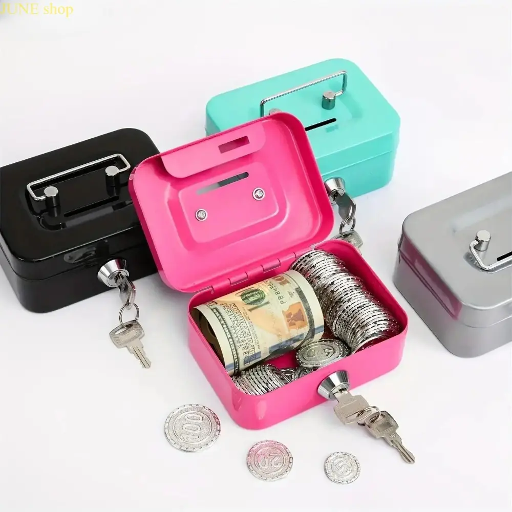 Anti-Theft Lockable Compact Metal Box Lock - Wear-Resistant, Lightweight, Portable Secure Organizer Key Holder & Lock for Cash, Jewelry - Household Use,sohochic