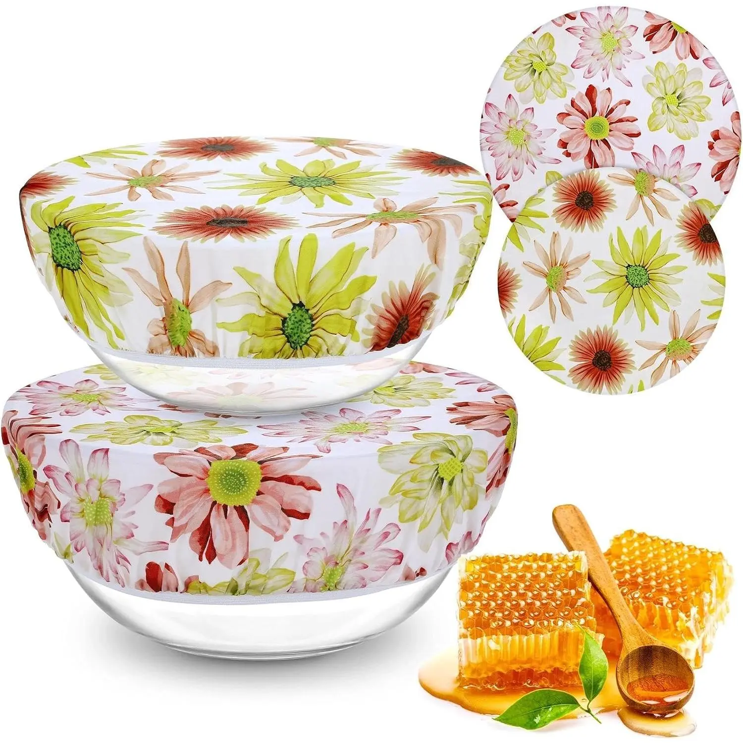2 Large  Beeswax Bowl Covers for Bread Proofing, 10/12 Inch Elastic Beeswax Wraps  Cloth Sourdough Bowl Covers for Proofing Baskets, Mixer Bowls,  Storage Containers