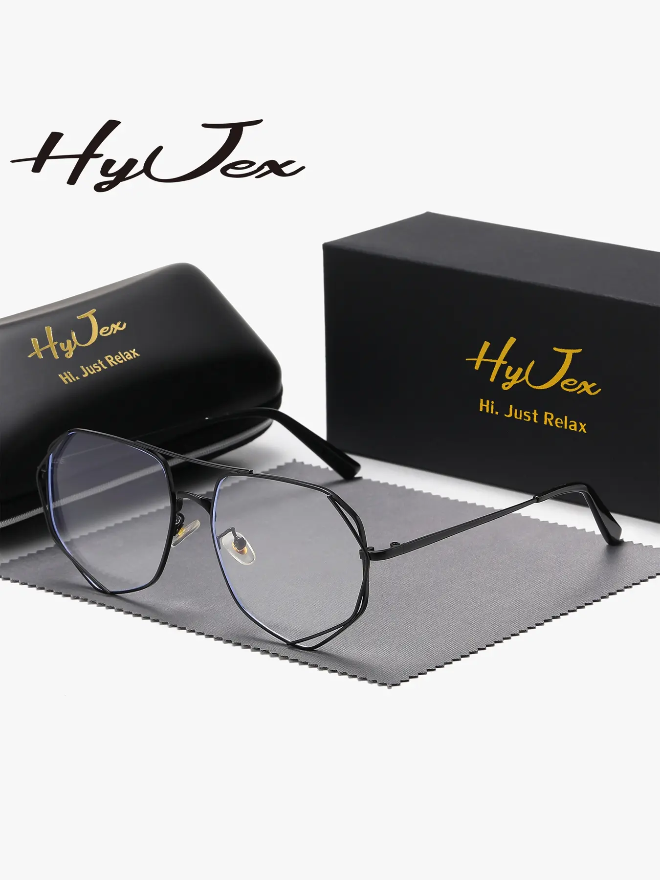 VISIVIEW 1 Piece Unisex Artistic Modeling Irregular Frame Plano Glasses Lightweight Design Full Frame Plano Glasses