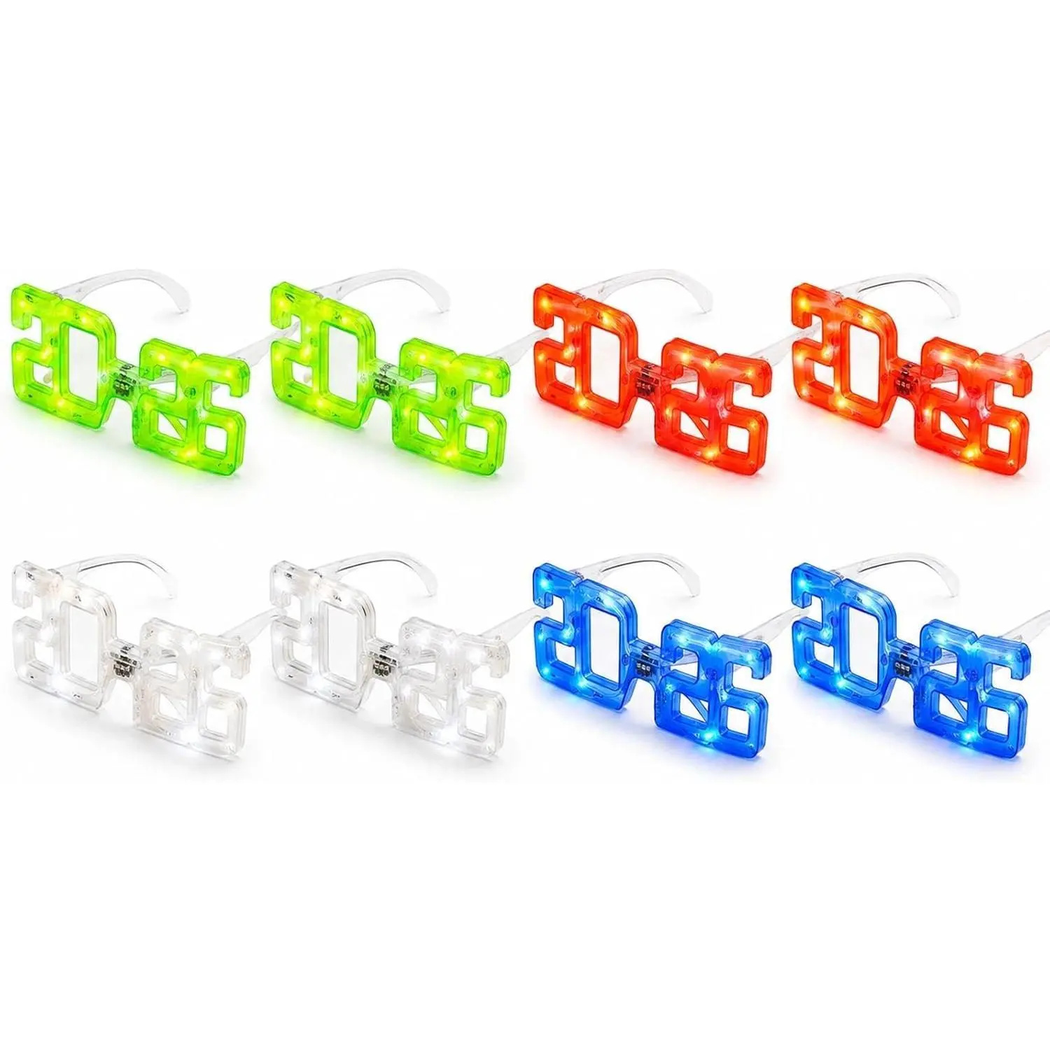 8pcs LED Light Up 2026 Graduation| Glowing Class of 2026, For Grad, Wedding, Birthday, Celebration Photo