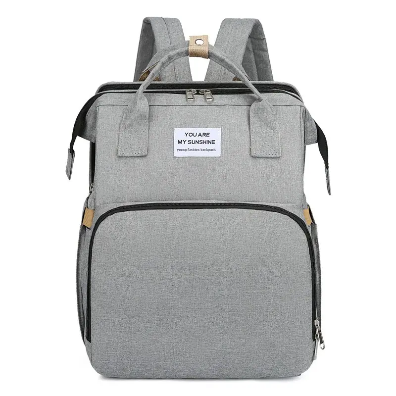 Foldable Travel Diaper Bag with Changing Station, Insulated Pouch, Large Capacity Multifunctional Backpack for Moms, Essential Baby Gear