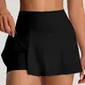 Women's Solid Color High Waist Sports Skort, Sporty Mini Skort with Built-In Shorts, Ladies Sportswear for Tennis, Golf and Workout, Lightweight Athletic Skort, Workout Skirts, Golf Skorts, High Waisted Skorts, Tennis Attire