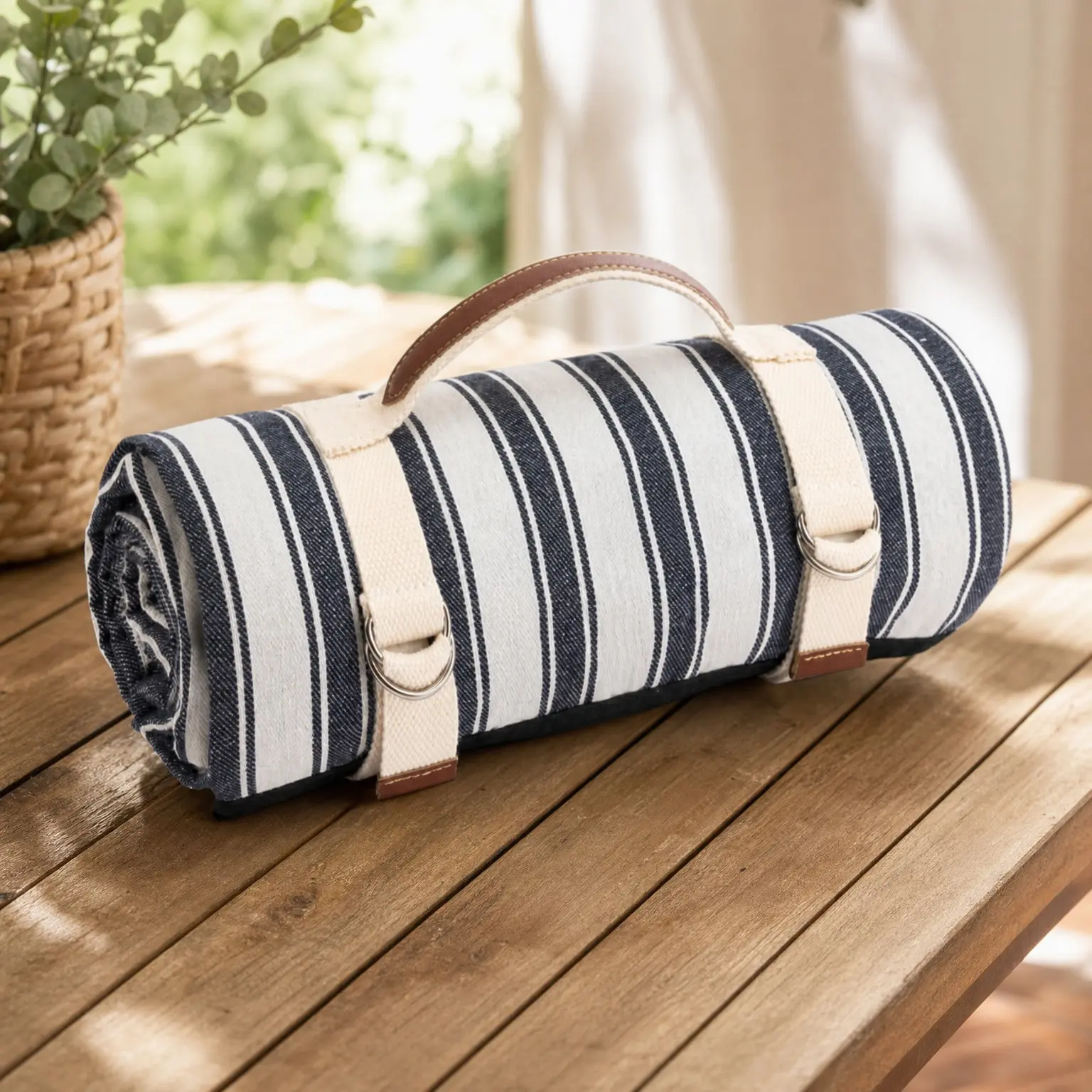 Waterproof Outdoor Picnic Blanket, Machine Washable Berry Blue, Portable Camping Mat with Carry Strap, Sandproof, 78x57 inch Large Beach Blanket for Park, Grass, Hiking, Concerts, IndoorGift