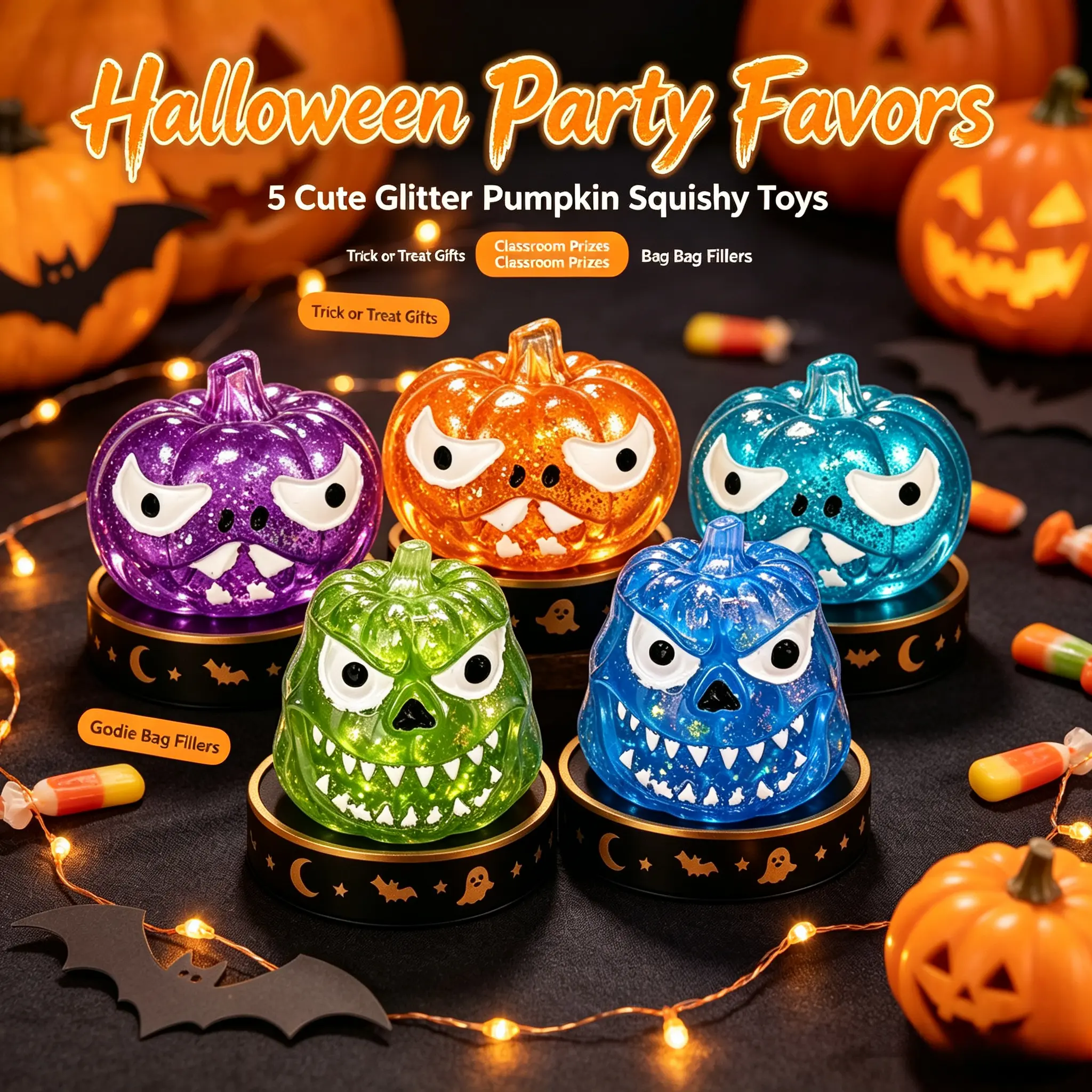 Squishy Halloween Pumpkin - Multicolor, moldable fidget Toy with Squeeze Feature, Ideal for Play and Relaxation Giant Pumpkin Squishy Moldable Non‑Rebound & Slow Rebound Fidget Toy| Viral ASMR Stress Ball Glutinous