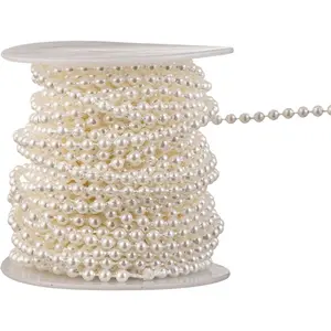 3mm Millet Beads Crafts Faux Pearl Beads Garland Pearl Bead Roll Strand of Pearls to Decorate Floral Centerpieces Wedding Party Favor Christmas Tree(33 Feet Ivory)fidget toys