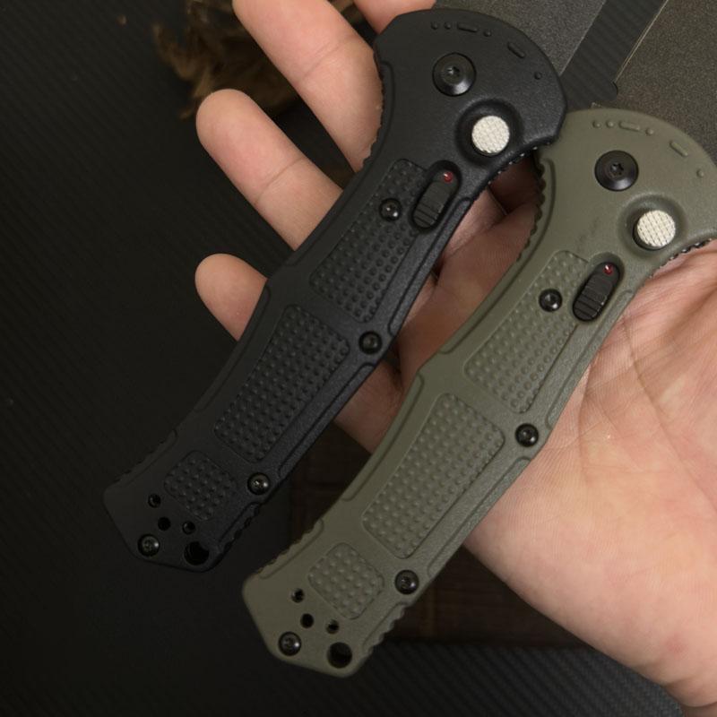 BM9070 CLA Utility Button Lock Folding KnifeD2 Steel Battlewash Blade BladeNon-slip Nvlon Fiber Handle MultifunctionaCutlery Tool for Outdoor Fishing Camping EDC Tool