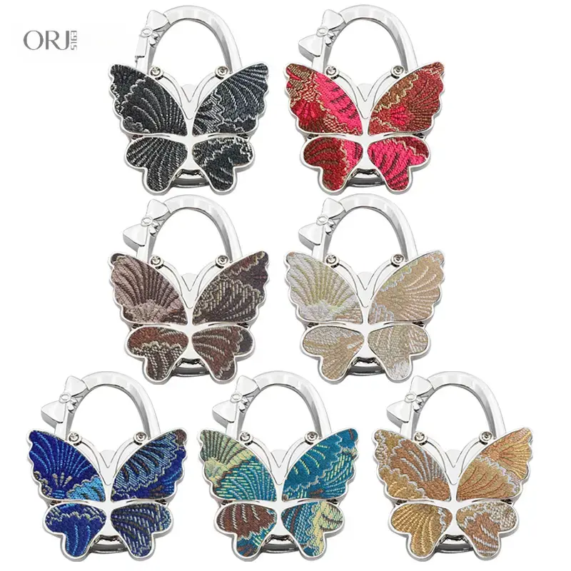 Glitter Butterfly Purse Hanger for Women & Butterfly Lovers, Foldable Metallic Hook with Charming Floral Patterns for Clipping to Tables & Desks,leather,goods,handmade,titanium,keychain,wristlet,,reel,necklace,,dad,father,,allo,Christmas,Tree,Dr,Sheepskin