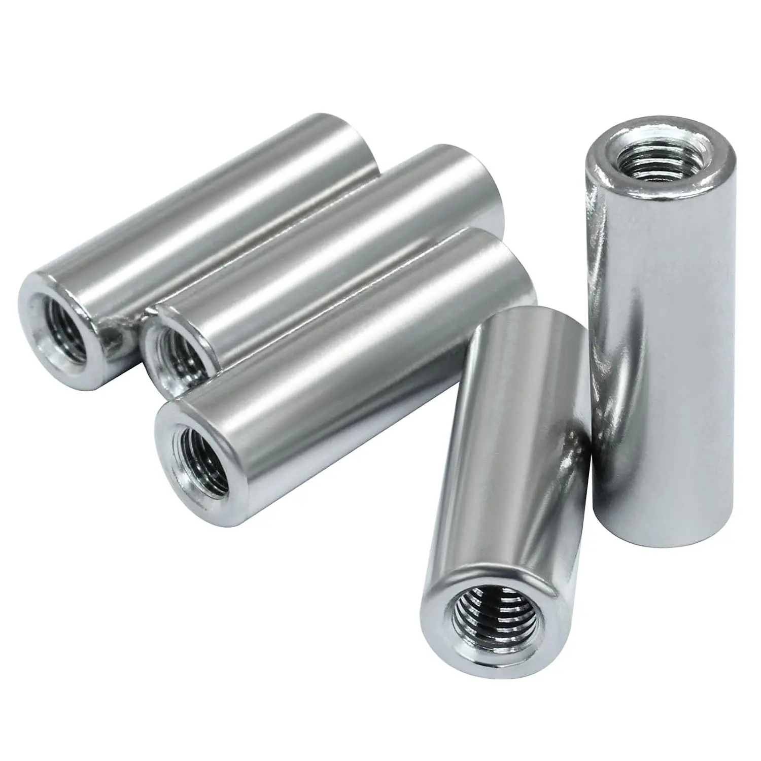 M6 Coupling Nut, Stainless Steel, 30mm Height, 5 Pcs