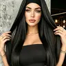 26 Inch Super Long Headband Wigs for Women, Straight Half Wig, Synthetic Hair, Glueless, Heat Resistant, Daily Party Use, Convenient Wigs