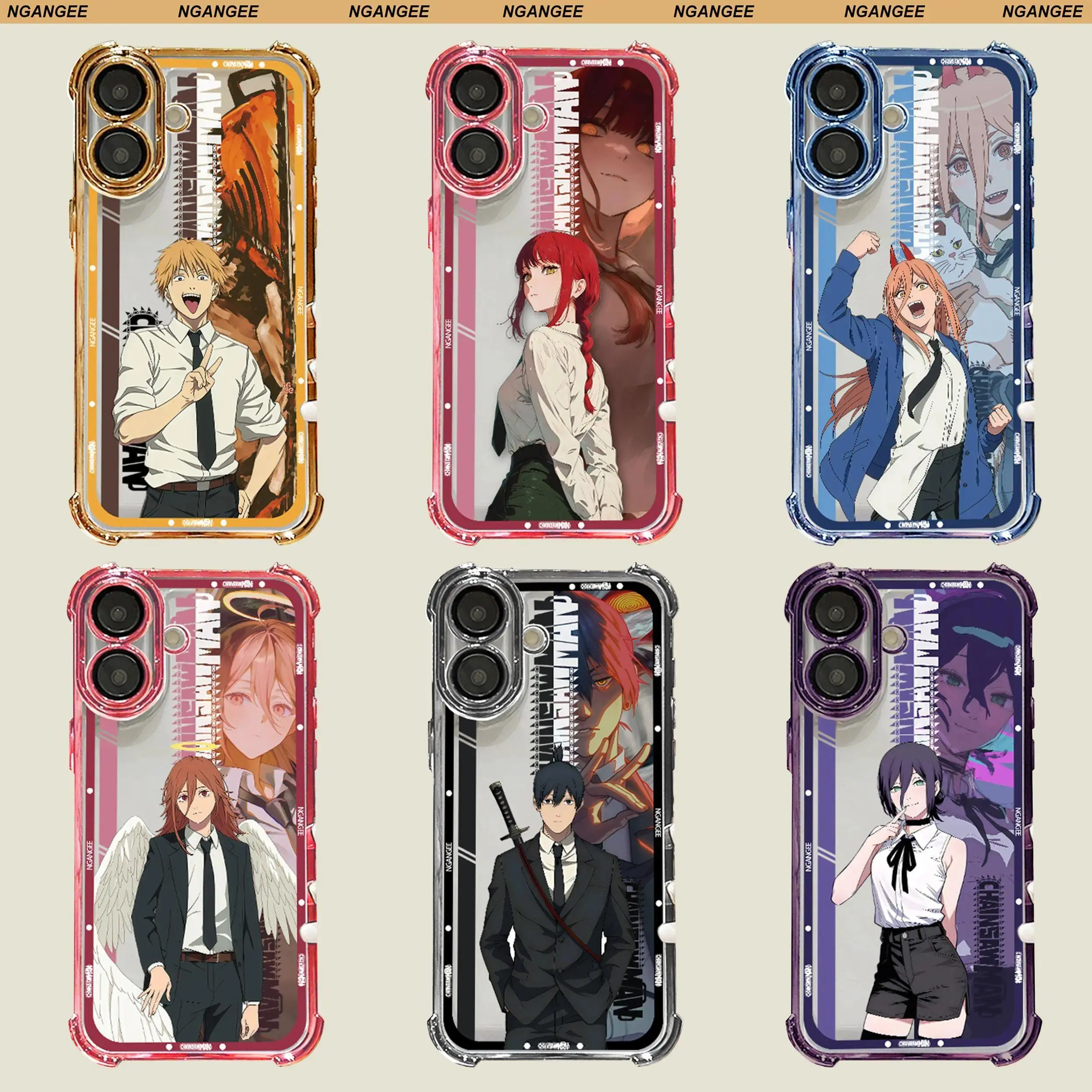 Chainsaw Anime-Style Case for iPhone 17,16,15,14,13,12,11,Pro,Max,Plus Phone Cover