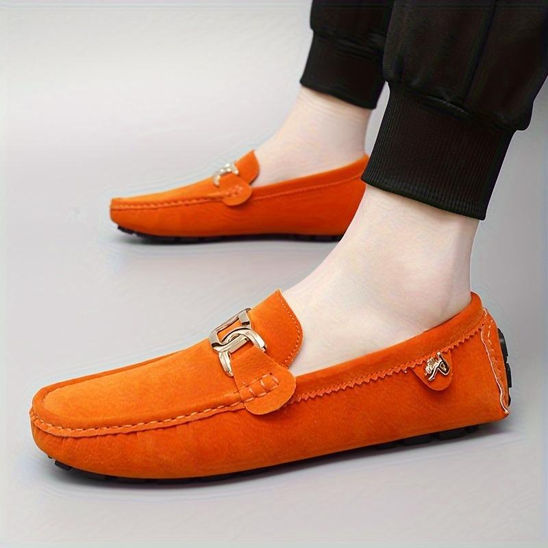 [Microfiber Fashion Loafers] Non-Slip Durable Microfiber Synthetic Upper Fashion Loafers| Rubber Sole, Casual Slip-On Shoes for Men and Women - Solid Color, All-Season Wear