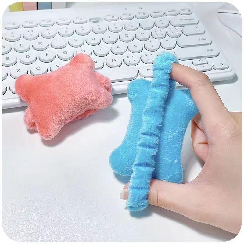 4Pcs Soft Wrist Rest Mouse Pad with Hand Pillow, Elastic Strap Keyboard Wrist Support for Office & Home Use