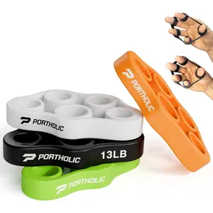 4 Pack Hand Exerciser Grip Strengthener, Finger Stretcher Hand Grip Resistance Bands Forearm Exerciser for Arthritis