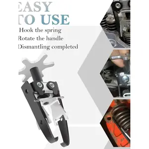 Top Hat Valve Spring Compressor Kit, Carbon Steel Engine Oil Seal Clamp Removal Tool Set, Universal Fit for Cars and Light Trucks