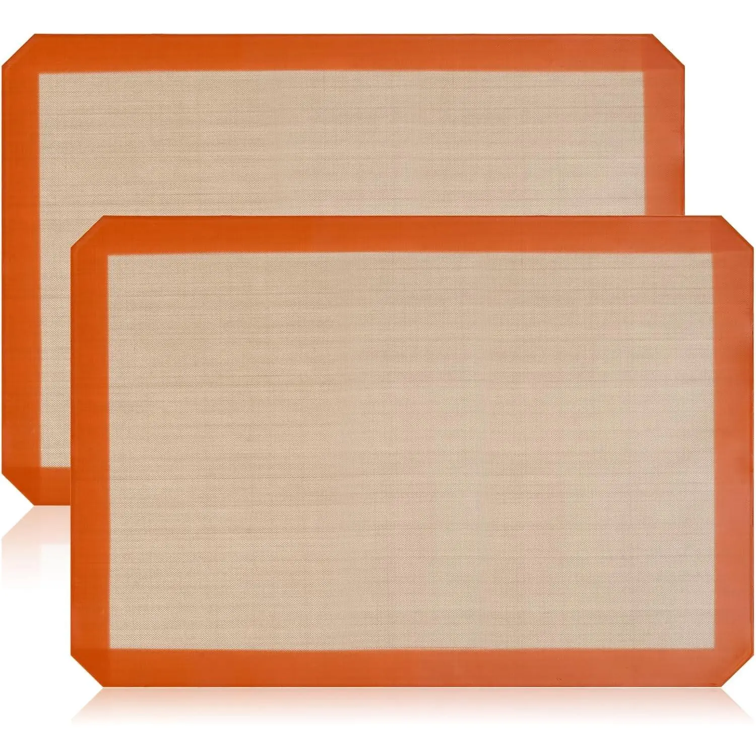 2-Pack Silicone Baking Mats – Non-Stick Reusable BPA-Free Oven Liners, 100% Food-Grade Silicone, Fit Half Sheet Pans (16.54" x 11.62") for Cookies, Pastry & More