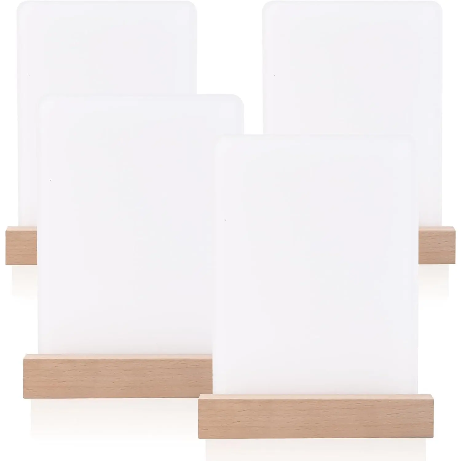 4 Pack 5" x 7" Sublimation led Acrylic Photo Frames Night Lights Blanks Heart Shape,with Warm Color Light with Wood Stand for Heat Press Machine Printing