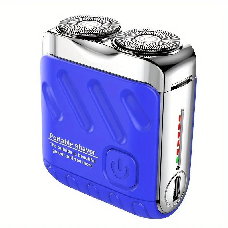 Portable Electric Shaver, Waterproof Electric Razor, Double Blade Floating Men's Electric Shaver, Men's Beauty Tool, Gift for Men