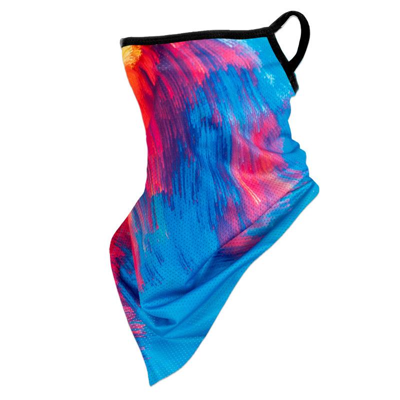 Ice silk ear mask triangular towel neck cover mesh sun protection outdoor cycling fishing windproof scarf men's and women's face towels summer Warm Compression Knee