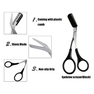 10pcs Eyebrow Trimmer Scissors with Comb, Lash Shaping Clipper, Brow and Lash Trimming Tool, Beauty Essentials Kit