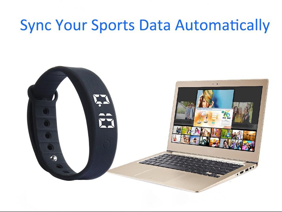 Smart Bracelet Vibration Alarm Clock Reminder Sleep Monitoring 24 Hours Pedometer Rechargeable Bracelet