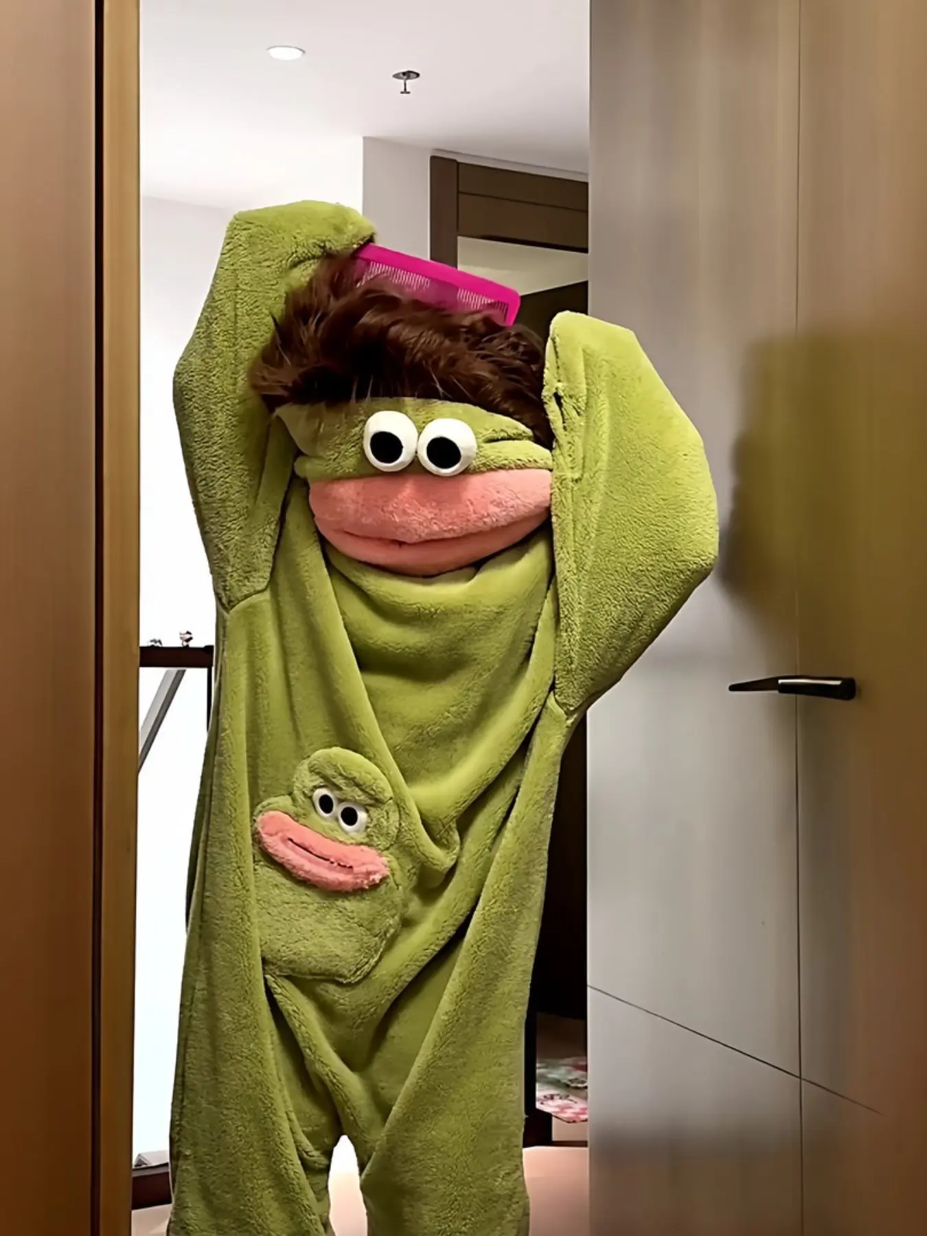 Cute Cartoon One-Piece Pajamas, Monster Themed Sleepwear, Soft and Practical for Home Relaxation, Perfect for Friends Gatherings