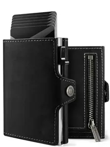 Trinity Wallet, Pop-Up Card Holder, Men's Coin Slot, 10-12 Cards, Rfid Protection, Credit Card Case, Smart Wallet, All Seasons Street Style