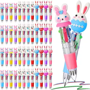 48 count Mini Multicolor Bunny Party Ballpoint Pen Bulk 4-in-1 Retractable Cartoon Bunny  Eggs Ballpoint Writing Pens for Graduation Gifts School Party Supplies Favors Exchange  Rewards