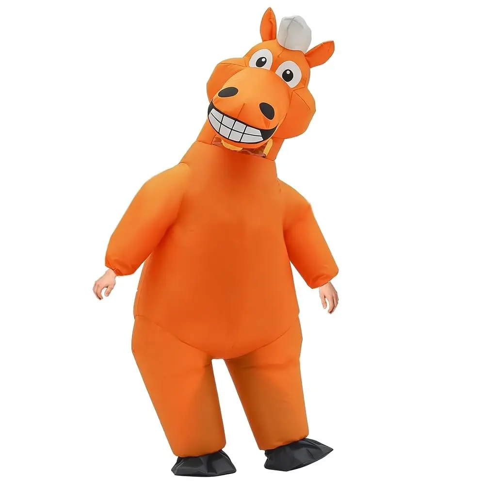 Adult Inflatable Horse Costume, Full Body Blow Up Animal Suit, Funny Horse Halloween Party, Mascot Cosplay for Men