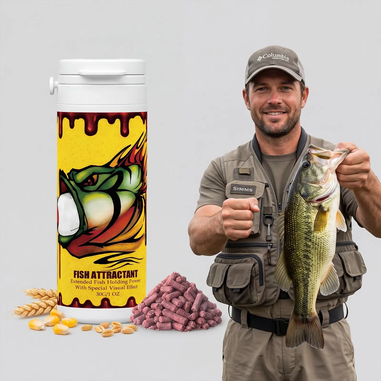 Fish Attractant for Freshwater Fishing, Convenient Use for Lakes and Rivers, Daily Angling Bait, Easy-To-Use Fish Lure Agent, Concentrated Fish Attractant