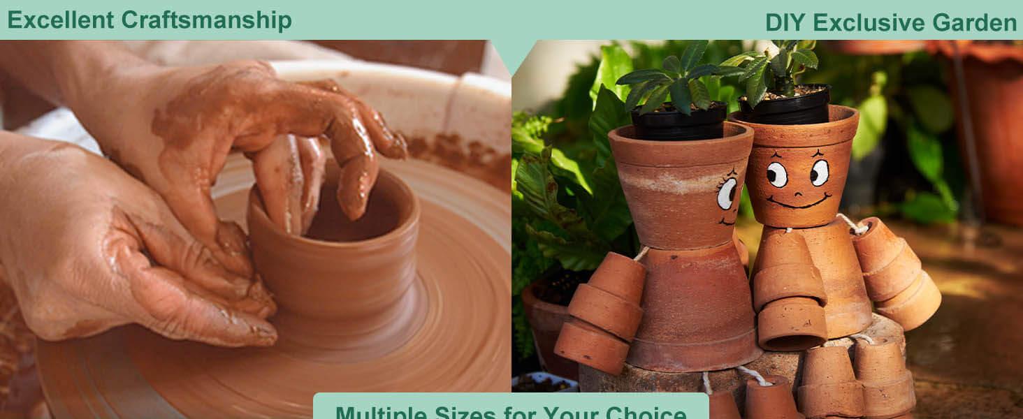 3 inch Terracotta Clay Pots for Plants with Saucer - 12 Pack Small Terra Cotta Planter Great for Garden Windowsill Indoor & Outdoor Wedding Favors Gifts