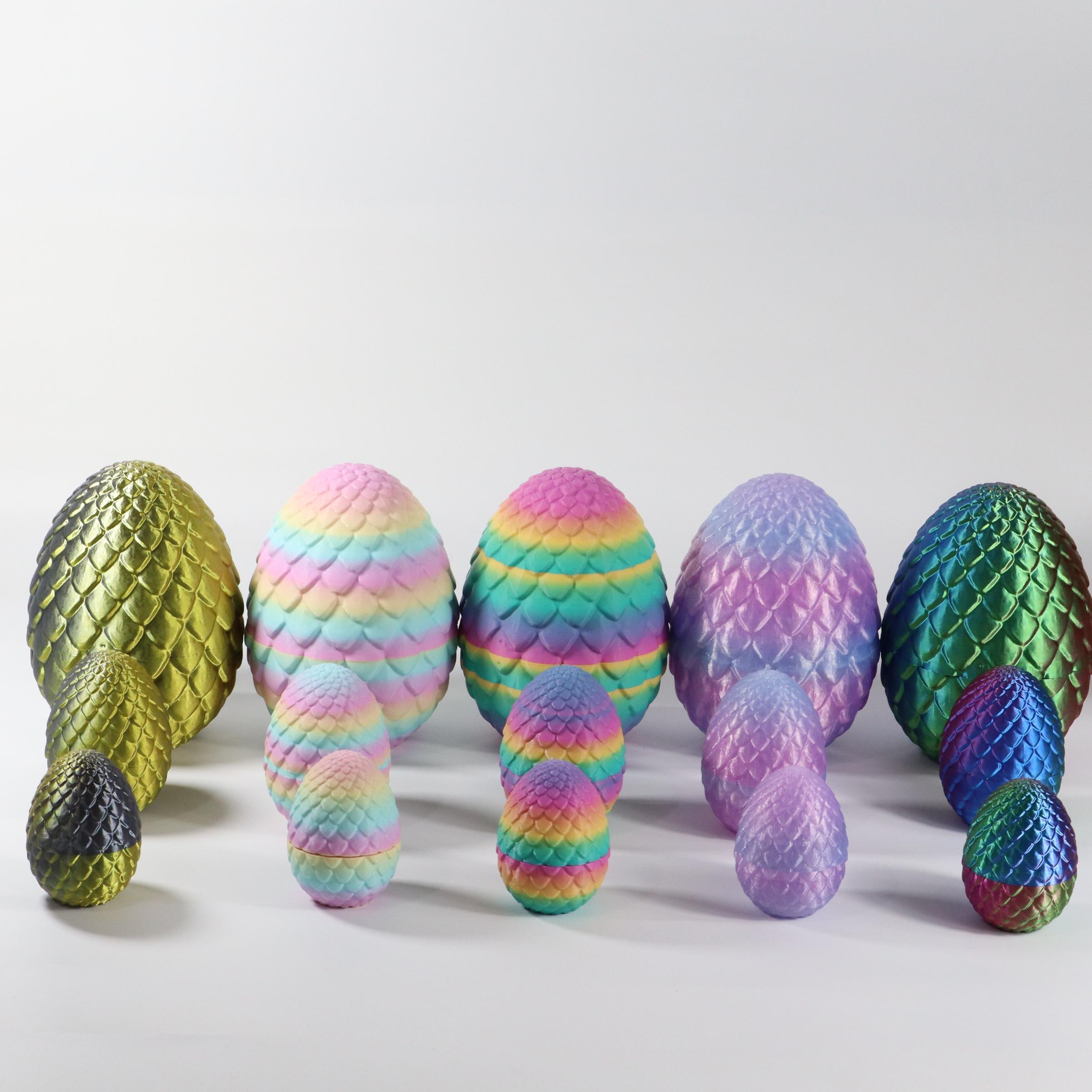 Game Of Thrones Dragon & Egg Decoration, 1 Count 3D Printed Dragon & 1 Count Egg Ornament, Stuffing Easter Eggs, Desktop Decoration for Home Office,Boys & Men gifts