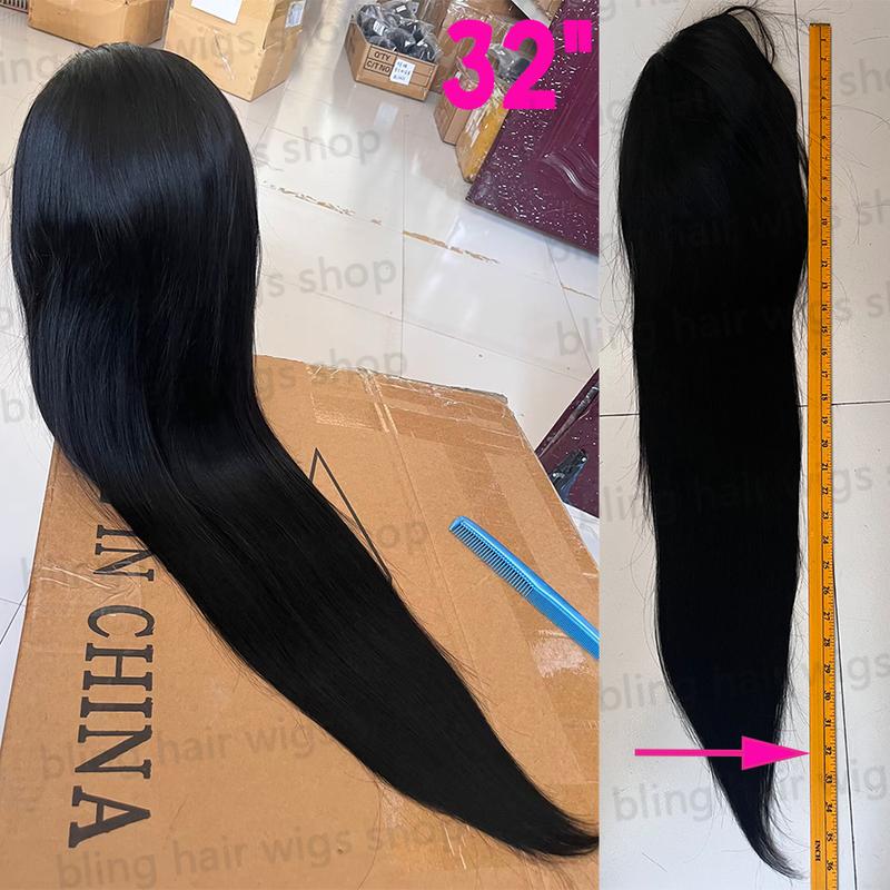 Bling Hair 13x4 13x6 Lace Frontal Bone Straight Wigs Brazilian Human Hair Wigs On Sales Pre Plucked Hd Transparent Human Hair For Woman 4x4 Lace Closure Cheap Wigs 30 28 Inch 180% Density TikTokShopHolidayHaul