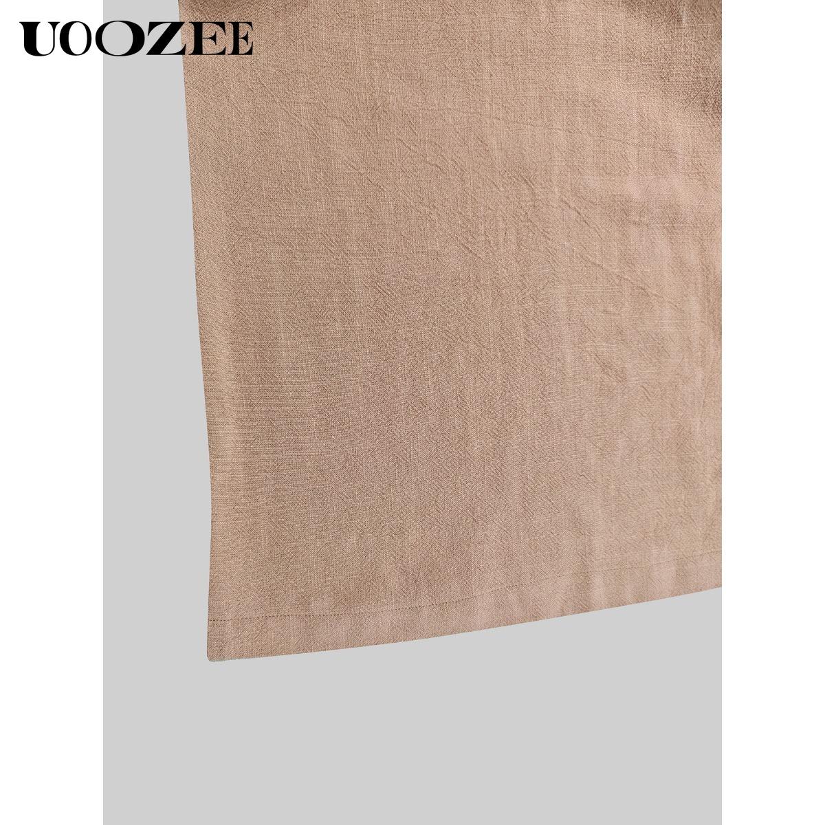 Women's Solid Color Pleated Wide Leg Sleeveless High Neck Jumpsuits Casual Linen Cotton Overalls Crewneck Fitted Everyday Style