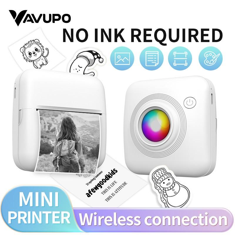 Mini Printer: Inkless Wireless Portable Design, Supports Photos Text Web Pages Bills, Perfect for Instant Printing Anytime Anywhere