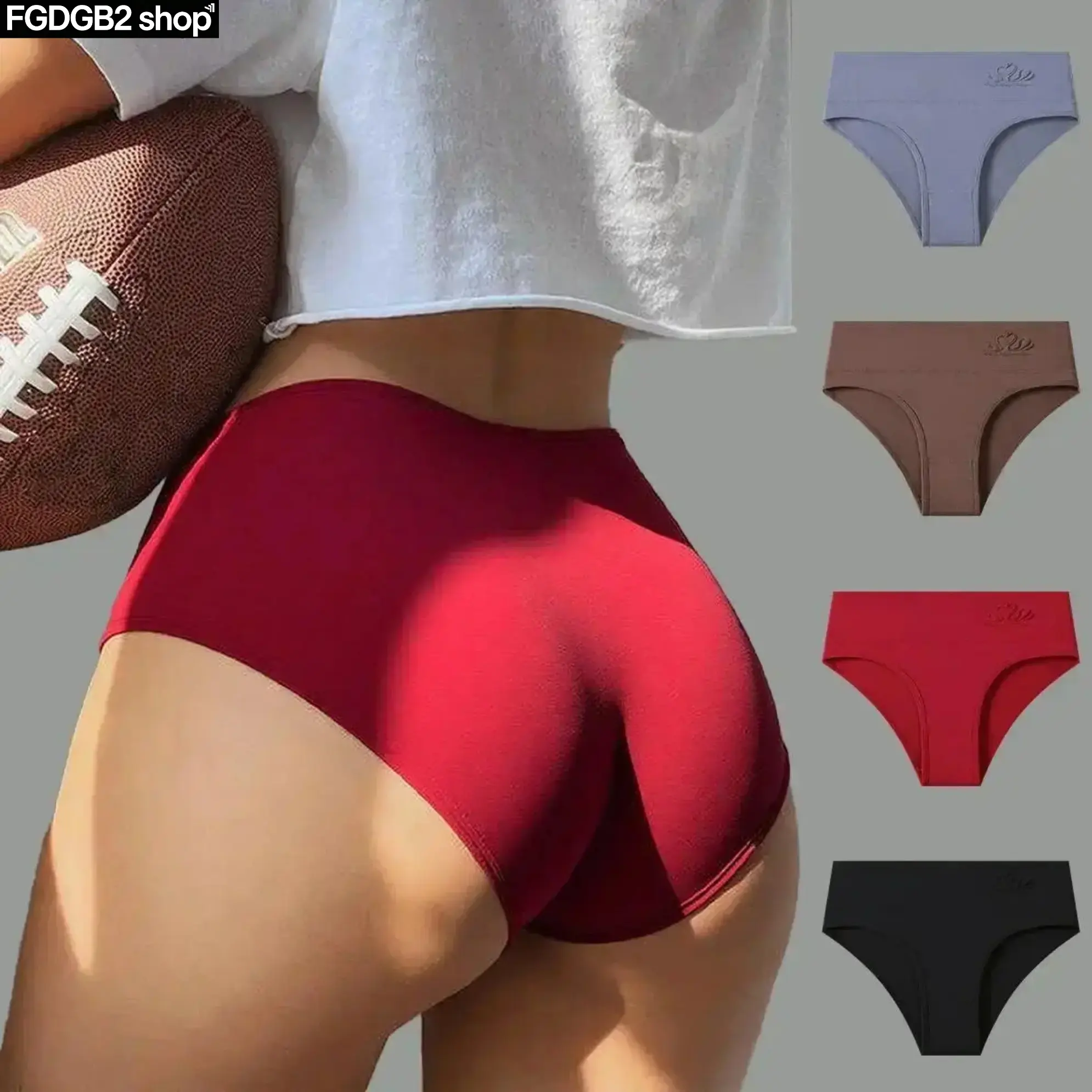 4-Pack Women’s High Waisted Cotton Briefs, Soft Breathable Tummy Support Underwear, Comfortable Full Coverage Panties for Everyday Wear, Work, Travel, Lounge & All-Day Comfort