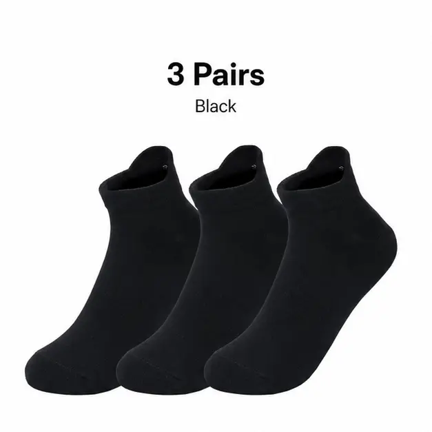 3 Pairs Low Cut Ankle Socks for Men Women| No Show Athletic Socks Multipack| Breathable Cushioned Running Socks| Soft Cotton Blend Sports Socks| Everyday Casual Tab Socks Black White