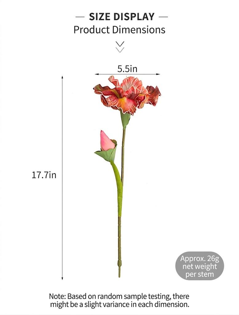 Eternal Iris 3-Stem Bundle| Premium Faux Florals for Mother's Day Gift & Aesthetic Home Decor| Bendable Stems|Premium Faux Florals